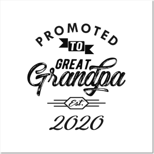 New Great Grandpa - Promoted to great grandpa est. 2020 Posters and Art